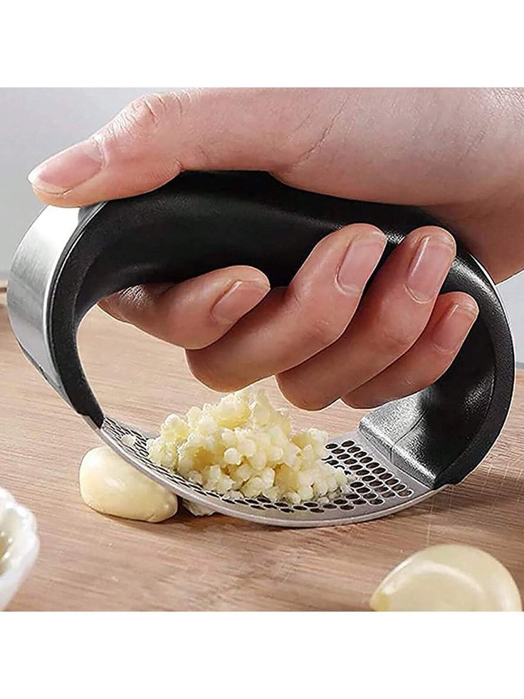 Stainless Steel Garlic Press Crusher